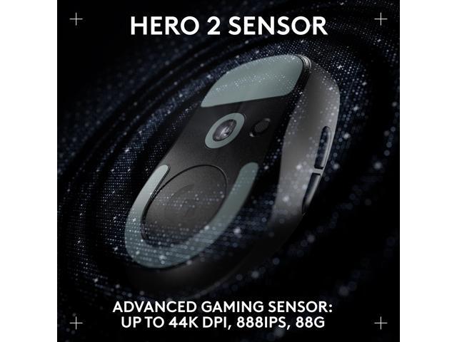 Logitech - PRO X Superlight 2 DEX Lightweight Wireless Optical HERO 2 Sensor 44 000 DPI Gaming Mouse with 5 Programmable Buttons - Wireless - Black - image 3