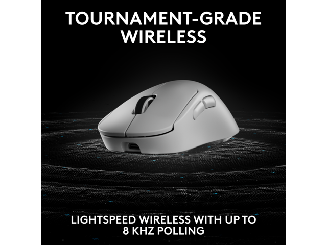 Logitech - PRO X Superlight 2 DEX Lightweight Wireless Optical HERO 2 Sensor 44 000 DPI Gaming Mouse with 5 Programmable Buttons - Wireless - White - image 4