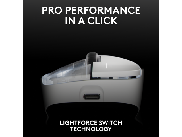 Logitech - PRO X Superlight 2 DEX Lightweight Wireless Optical HERO 2 Sensor 44 000 DPI Gaming Mouse with 5 Programmable Buttons - Wireless - White - image 5