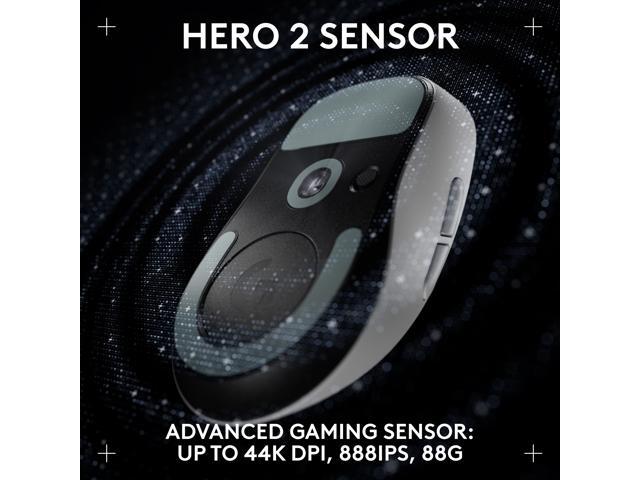 Logitech - PRO X Superlight 2 DEX Lightweight Wireless Optical HERO 2 Sensor 44 000 DPI Gaming Mouse with 5 Programmable Buttons - Wireless - White - image 3