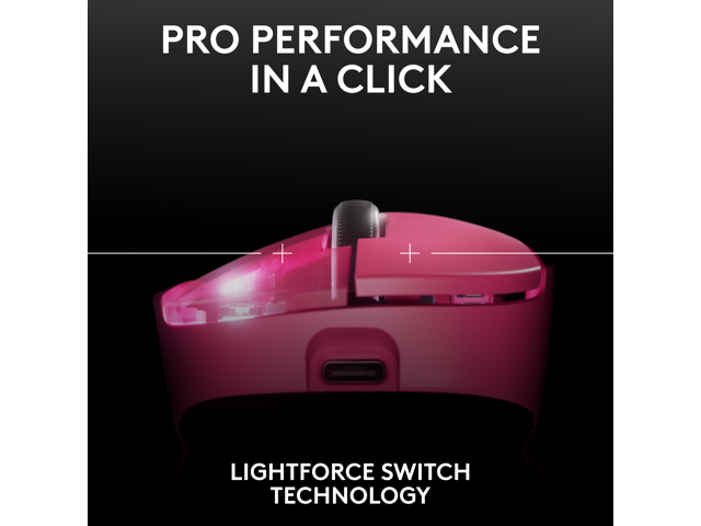 Logitech - PRO X Superlight 2 DEX Lightweight Wireless Optical HERO 2 Sensor 44 000 DPI Gaming Mouse with 5 Programmable Buttons - Wireless - Magenta - image 5