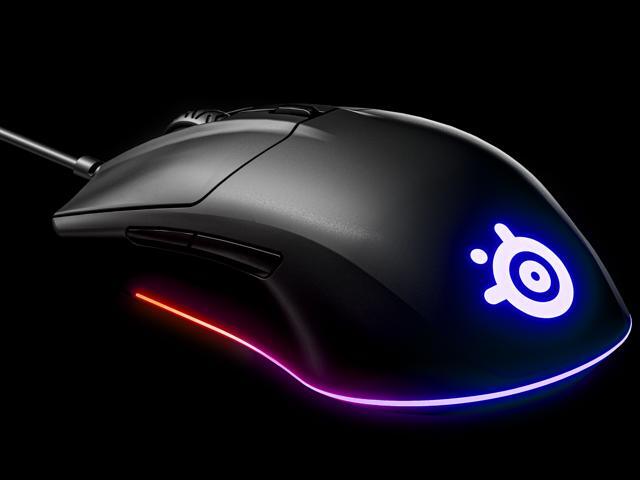 SteelSeries - Rival 3 Lightweight Wired Optical Gaming Mouse with Brilliant Prism RGB Lighting - Wired - Black - image 4