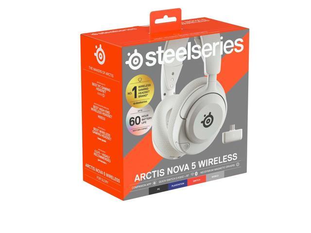 SteelSeries - Arctis Nova 5 Wireless Gaming Headset for PC, PS5, and PS4 - White - image 6