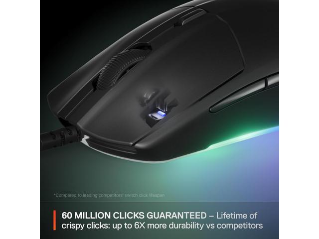 SteelSeries - Rival 3 Gen 2 Wired Optical Gaming Mouse with 3-Zone RGB - Wired - Black - image 4