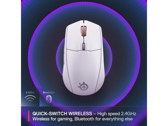 SteelSeries - Rival 3 Gen 2 Wireless Optical Gaming Mouse with Ultra-fast clicks - Wireless - White - image 4