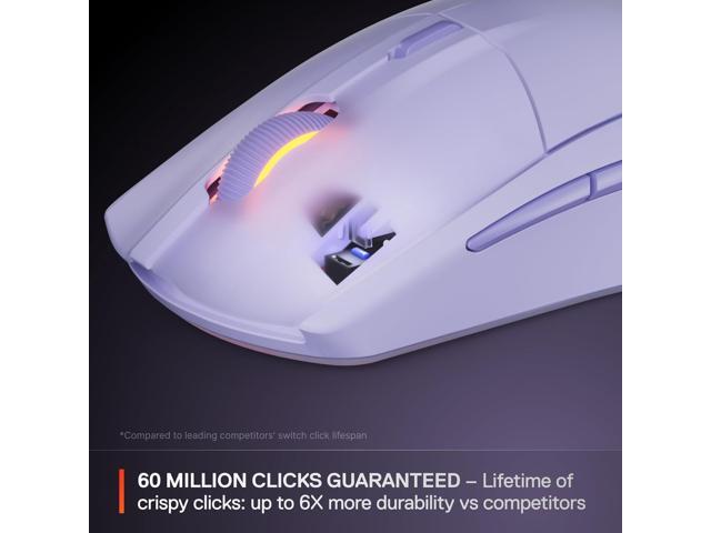SteelSeries - Rival 3 Gen 2 Wireless Optical Gaming Mouse with Ultra-fast clicks - Wireless - Lavender - image 4