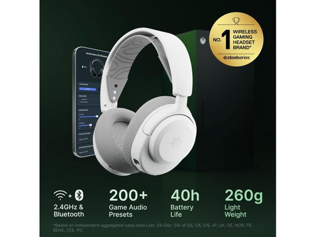 SteelSeries - Arctis Nova 3X Wireless Gaming Headset for Xbox, PlayStation, PC, Mobile, Handhelds, and Switch - White - image 5