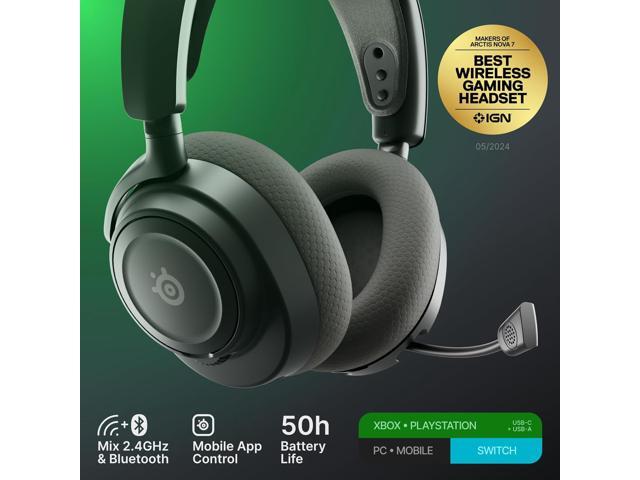SteelSeries - Arctis Nova 7X Gen 2 Wireless Over-The-Ear Multi Gaming Headset for Xbox, PC, PS5, Switch, Handheld - Black - image 9