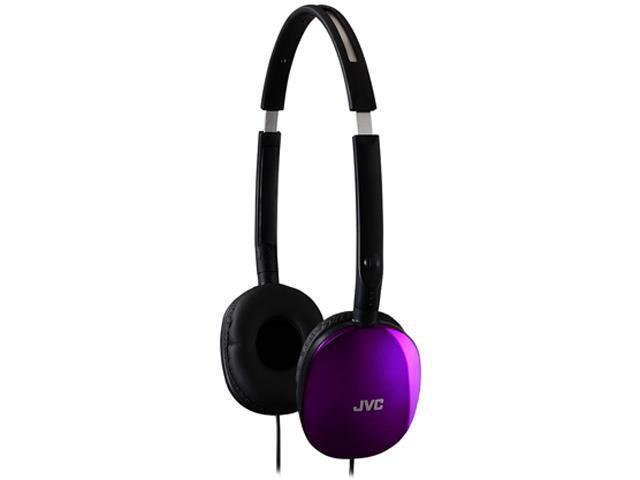 JVC Violet HA-S160V Supra-aural FLATS Lightweight Headband Headphones (Violet)