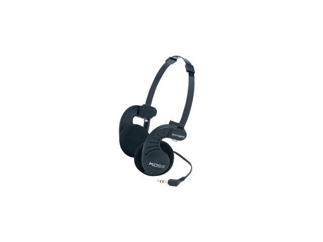 KOSS Sporta Pro On Ear prime Stereo portable Headphones, 3.5mm Plug, Lightweight - Black