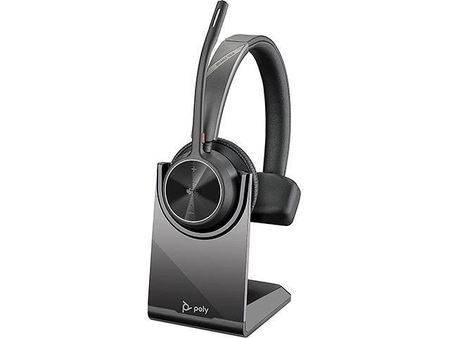 Plantronics Poly Voyager 4300 UC 4310 C Headset - Mono - USB Type A - Wired/Wireless - Bluetooth - 164 ft - 20 Hz - 20 kHz - Over-the-head -.
