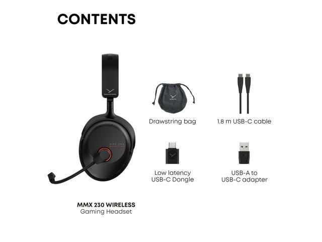 Beyerdynamic MMX 230 Wireless Gaming Headset in Black with Active Noise Cancellation, Low-latency dongle, 60-hour battery life with replaceable...