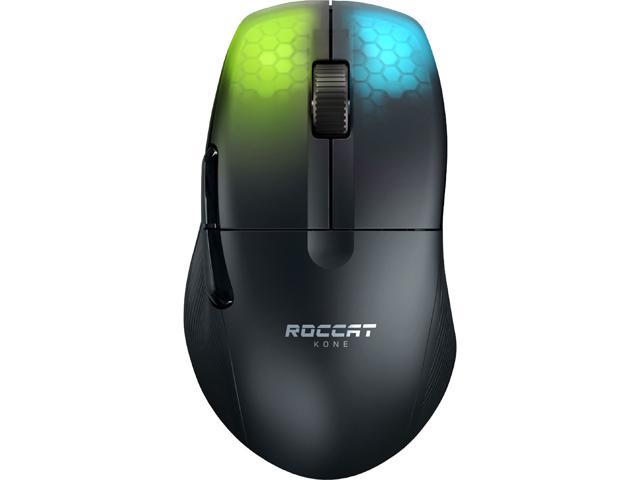 ROCCAT Kone Pro Air Gaming PC Wireless Mouse, Bluetooth Ergonomic Performance Computer Mouse with 19K DPI Optical Sensor, AIMO RGB Lighting & .