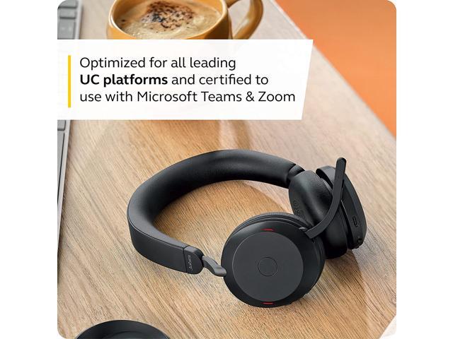 Jabra Evolve2 75 PC Wireless Headset with 8-Microphone Technology - Dual Foam Stereo Headphones with Advanced Active Noise Cancelling, USB-A...
