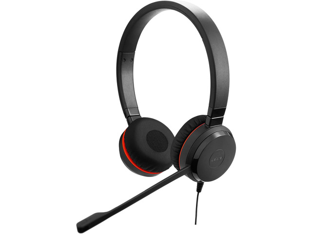 Jabra Evolve 20 SE Wired Dual-Ear Headset with Microphone for Work, USB-A and USB-C Wired Headphones, Works with Online Meeting Platforms, On-Ear...