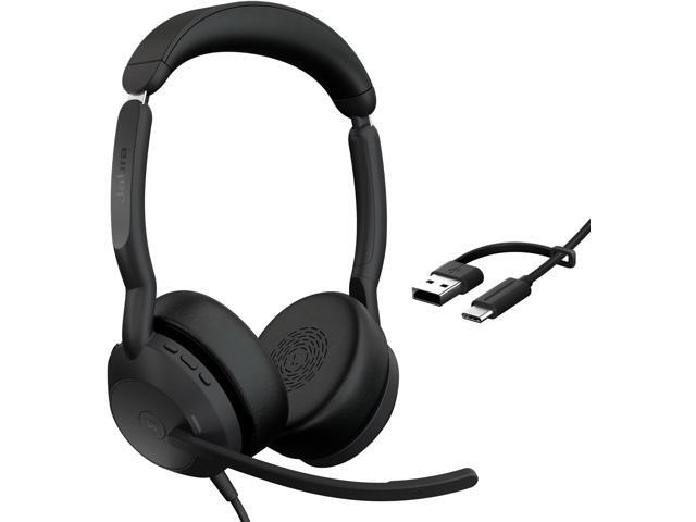 Jabra Evolve2 50 Wired Dual-Ear Headset - Noise Cancelling Headphones, Bluetooth Headset for Work with Noise Cancelling Microphones, Goes with...