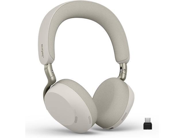 Jabra Evolve3 75 On-Ear Wireless Bluetooth Headset with Microphone for Work, USB-C, AI Voice Call Tech, Advanced Active Noise Cancellation, 22-Hour.