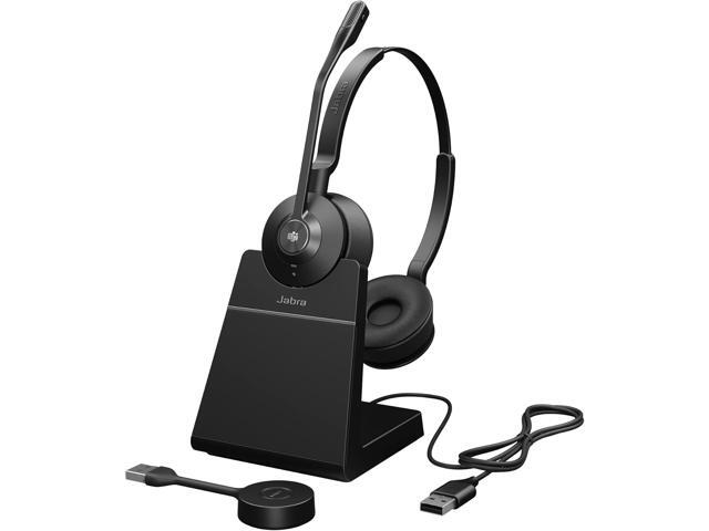 Jabra Engage 55 SE (Second Edition) Dual-Ear Wireless Headset w/Charging Stand and Link 400 USB-A DECT Adapter - MS Teams Certified, Works with All...
