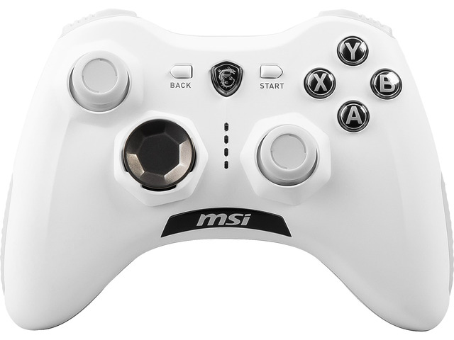 MSI Force GC30V2 White Wireless Gaming Controller, Dual Vibration Motors, Dual Connection Modes, Interchangeable D-Pads, Compatible with PC & Android