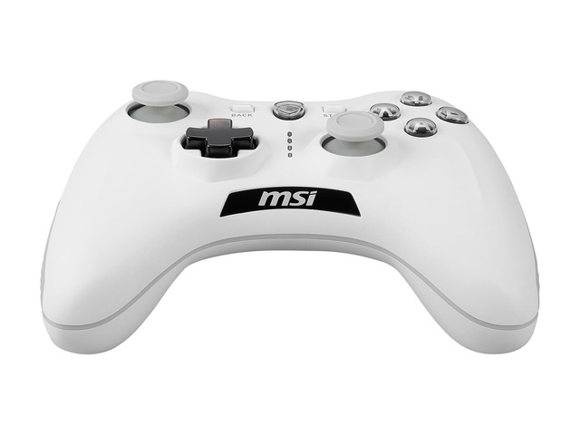 MSI Force GC30V2 White Wireless Gaming Controller, Dual Vibration Motors, Dual Connection Modes, Interchangeable D-Pads, Compatible with PC & Android