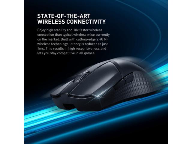 MSI Clutch GM31 Lightweight Wireless Ergonomic Gaming Mouse & Charging Dock, 12K DPI Optical Sensor, 60M Omron Switches, Fast-Charging 110Hr...