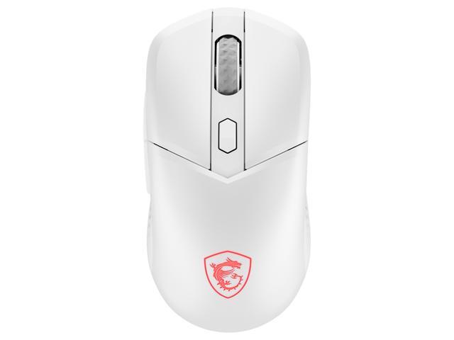 MSI VERSA 300 ELITE White Wireless Gaming Mouse - Bluetooth, 2.4GHz, 26K DPI (Adjustable), OMRON Micro Switches, 200hrs Battery