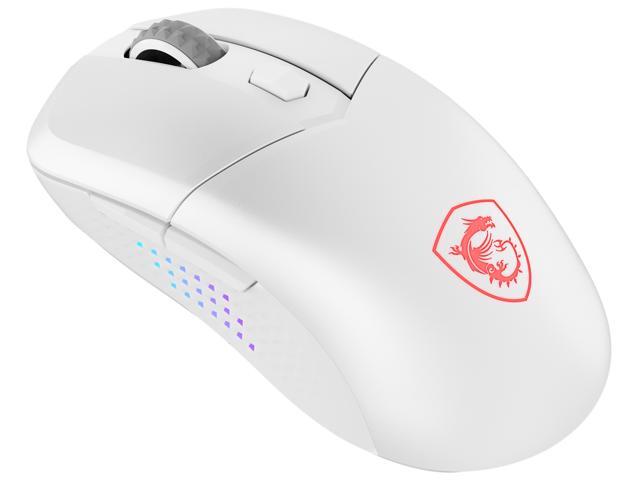 MSI VERSA 300 ELITE White Wireless Gaming Mouse - Bluetooth, 2.4GHz, 26K DPI (Adjustable), OMRON Micro Switches, 200hrs Battery
