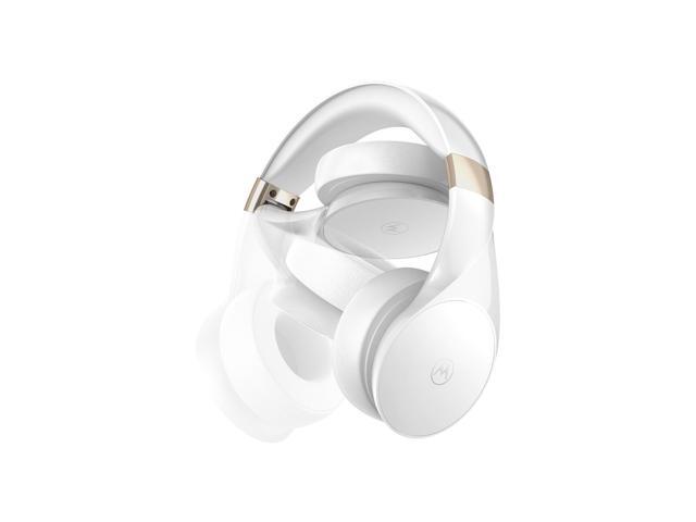 MOTOROLA XT500+ Wireless Over Ear Bluetooth Headphones with compact fold design, White