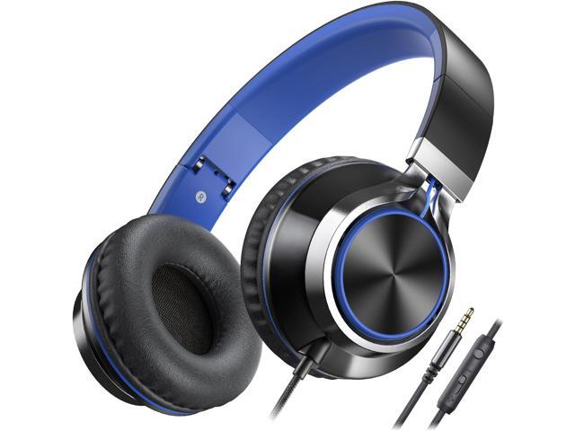 AILIHEN C8 Kids Wired Headphones with Microphone for School, On Ear Headsets with Volume Control Foldable, 3.5mm Jack