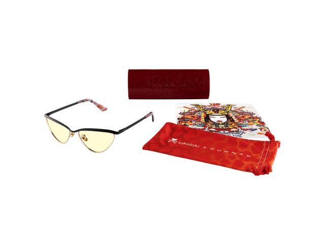 Open Box - GUNNAR TOKIDOKI YEAR OF THE DRAGON Computer Glasses Onyx/Gold Frame (Amber Lens) 65% Blue Light & 100% UV Protection, YOD-12701