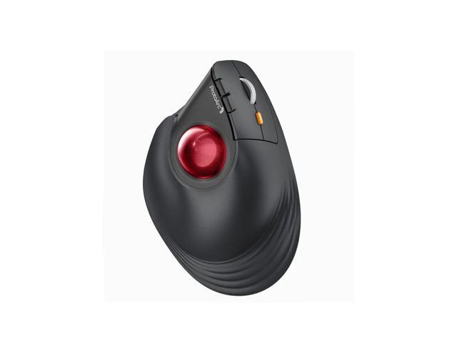 ProtoArc Vertical Wireless Trackball Mouse, EM05 NL Bluetooth Ergonomic Rollerball Mouse Rechargeable Computer Laptop Thumb Mice, 3 Device...