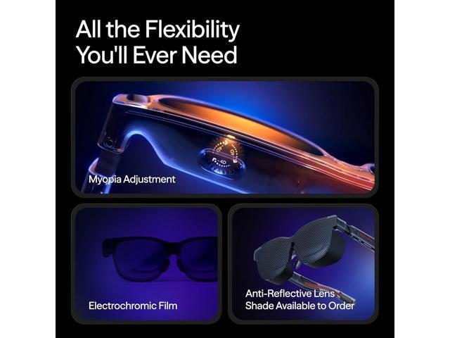 VITURE - Luma Pro XR Glasses - 152 inches 1200p Ultra Sharp Display, 1000 Nits, 52 degrees FOV, Myopia Adjustments - Regular - Black - image 5