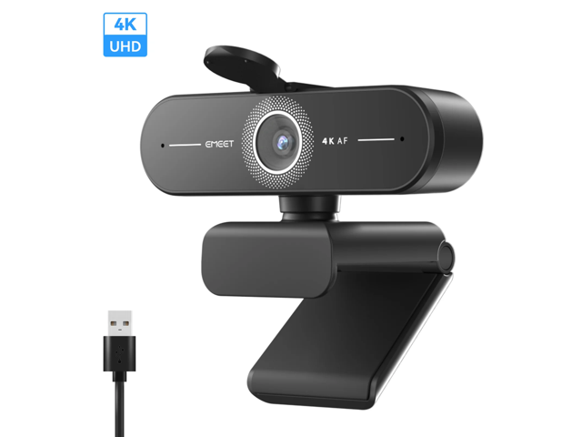 eMeet SmartCam C60E Ultra HD 4K/2K/1080P Webcam with Auto Focus - Black EMC6EU-LD