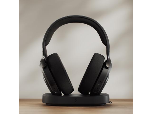 Fractal Design Scape Dark RGB Wireless Gaming Headset w/ Immersive Audio, USB Dongle & BT 5.3, Charging Stand, 40-Hr Battery, compatible with PC,...