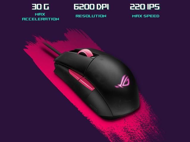 ASUS ROG Strix Impact II Electro Punk 90MP01U0-BMUA00 Black, Pink Wired Optical Gaming Mouse
