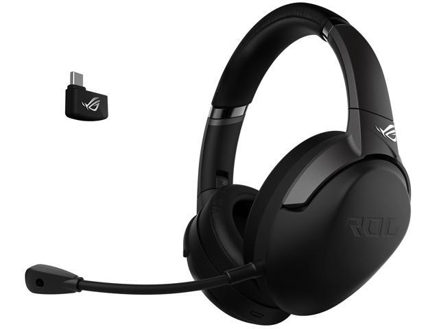ASUS ROG Strix Go 2.4 Wireless Gaming Headset with USB-C 2.4 GHz Adapter Ai Powered Noise-Cancelling Microphone Over-ear Headphones for PC,...
