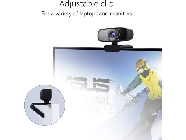 ASUS Webcam C3 1080p HD USB Camera - Beamforming Microphone, Tilt-Adjustable, 360 Degree Rotation, Wide Field of View, Compatible with Skype,...