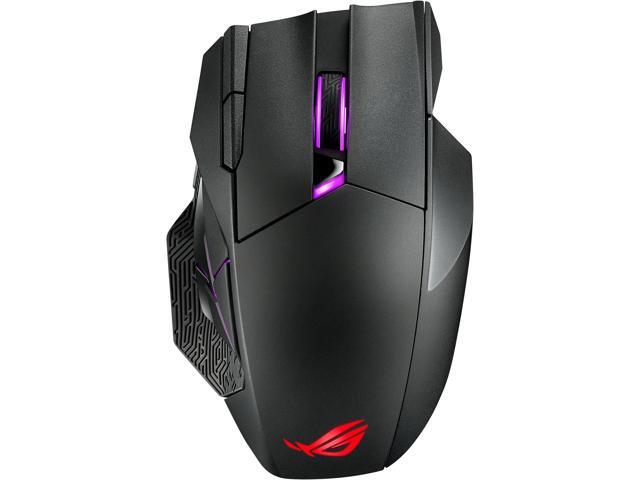 ASUS - ROG Spatha X Wireless Optical Gaming Mouse with 12 Programmable Buttons and Magnetic Charging Stand - Wireless - Black - image 9