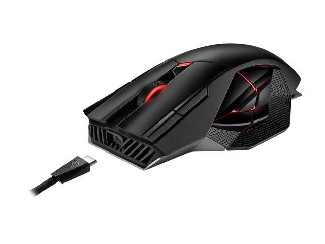 ASUS - ROG Spatha X Wireless Optical Gaming Mouse with 12 Programmable Buttons and Magnetic Charging Stand - Wireless - Black - image 11