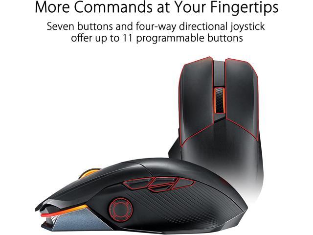 ASUS ROG Chakram X Gaming Mouse - Tri-mode Connectivity (2.4GHz RF, Bluetooth, Wired), 36000 DPI Sensor, 8000 Hz Polling, Detachable Joystick,...