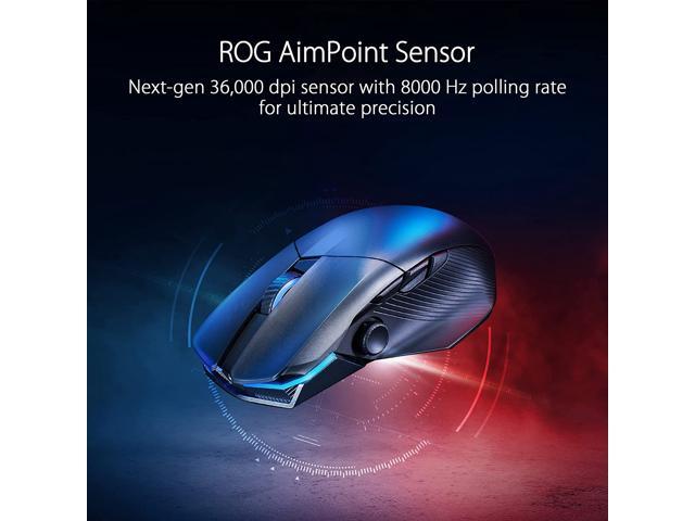 ASUS ROG Chakram X Gaming Mouse - Tri-mode Connectivity (2.4GHz RF, Bluetooth, Wired), 36000 DPI Sensor, 8000 Hz Polling, Detachable Joystick,...