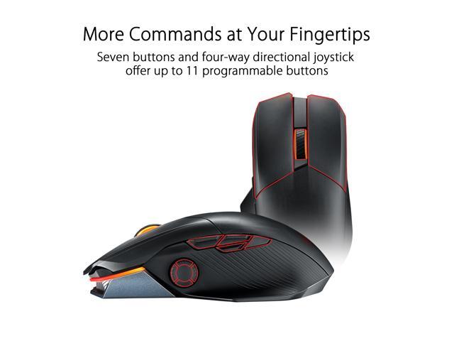 Open Box - Asus ROG Chakram X Origin Gaming Mouse, Tri-mode connectivity (2.4GHz RF, Bluetooth, Wired), 36000 DPI sensor, 11 programmable buttons,...
