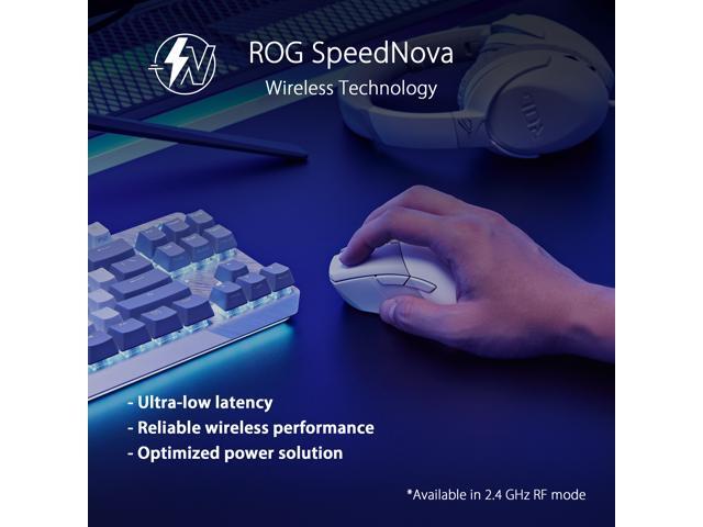 Asus ROG Gladius III Wireless AimPoint Gaming Mouse, Connectivity (2.4GHz RF, Bluetooth, Wired), 36000 DPI sensor, 6 programmable buttons, ROG...