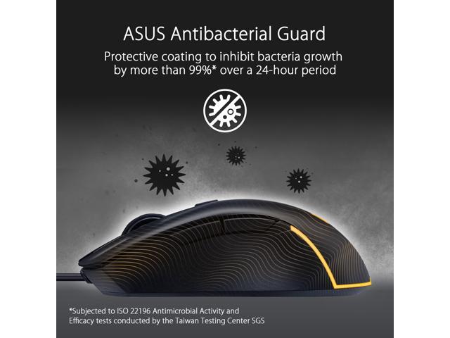 ASUS TUF Gaming M3 Gen II ultralight 59-gram wired gaming mouse, IP56 dust and water resistance, 8000 dpi sensor, six programmable buttons, Black