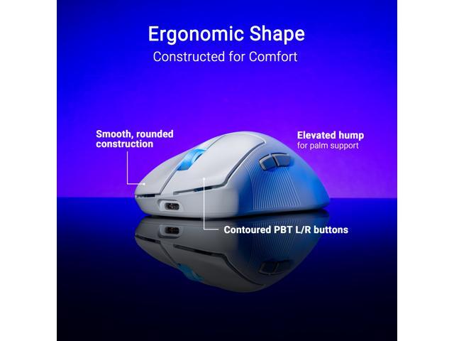 ASUS - ROG Keris II Ace Ultralight Wireless Optical Gaming Mouse with ROG SpeedNova Wireless Technology - Wireless - White - image 2