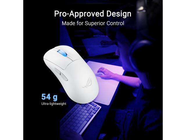 ASUS - ROG Keris II Ace Ultralight Wireless Optical Gaming Mouse with ROG SpeedNova Wireless Technology - Wireless - White - image 3