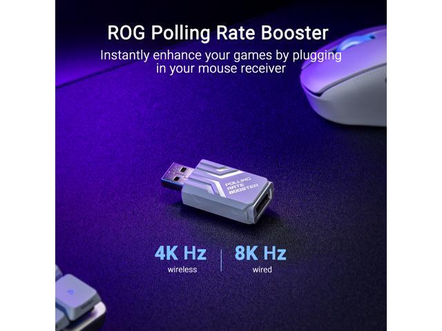 ASUS - ROG Keris II Ace Ultralight Wireless Optical Gaming Mouse with ROG SpeedNova Wireless Technology - Wireless - White - image 4