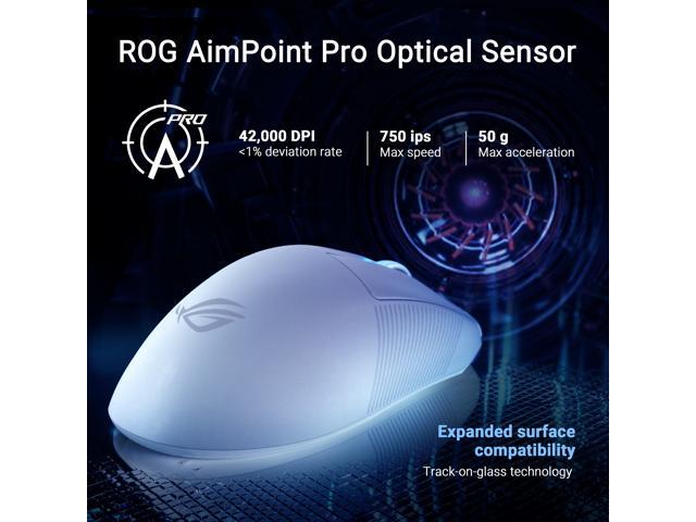 ASUS - ROG Keris II Ace Ultralight Wireless Optical Gaming Mouse with ROG SpeedNova Wireless Technology - Wireless - White - image 5