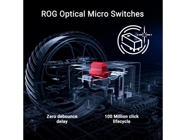 ASUS - ROG Keris II Ace Ultralight Wireless Optical Gaming Mouse with ROG SpeedNova Wireless Technology - Wireless - White - image 6