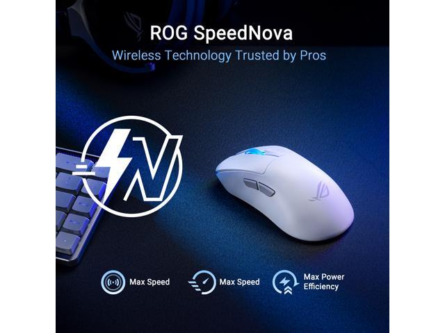 ASUS - ROG Keris II Ace Ultralight Wireless Optical Gaming Mouse with ROG SpeedNova Wireless Technology - Wireless - White - image 7